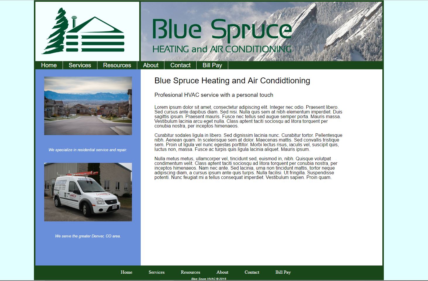 Blue Spruce Website